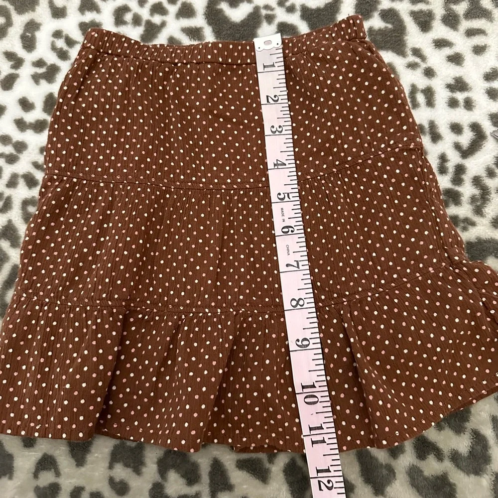 Old Navy Polka Dot Skirt in Brown Pink Size 6-12 months